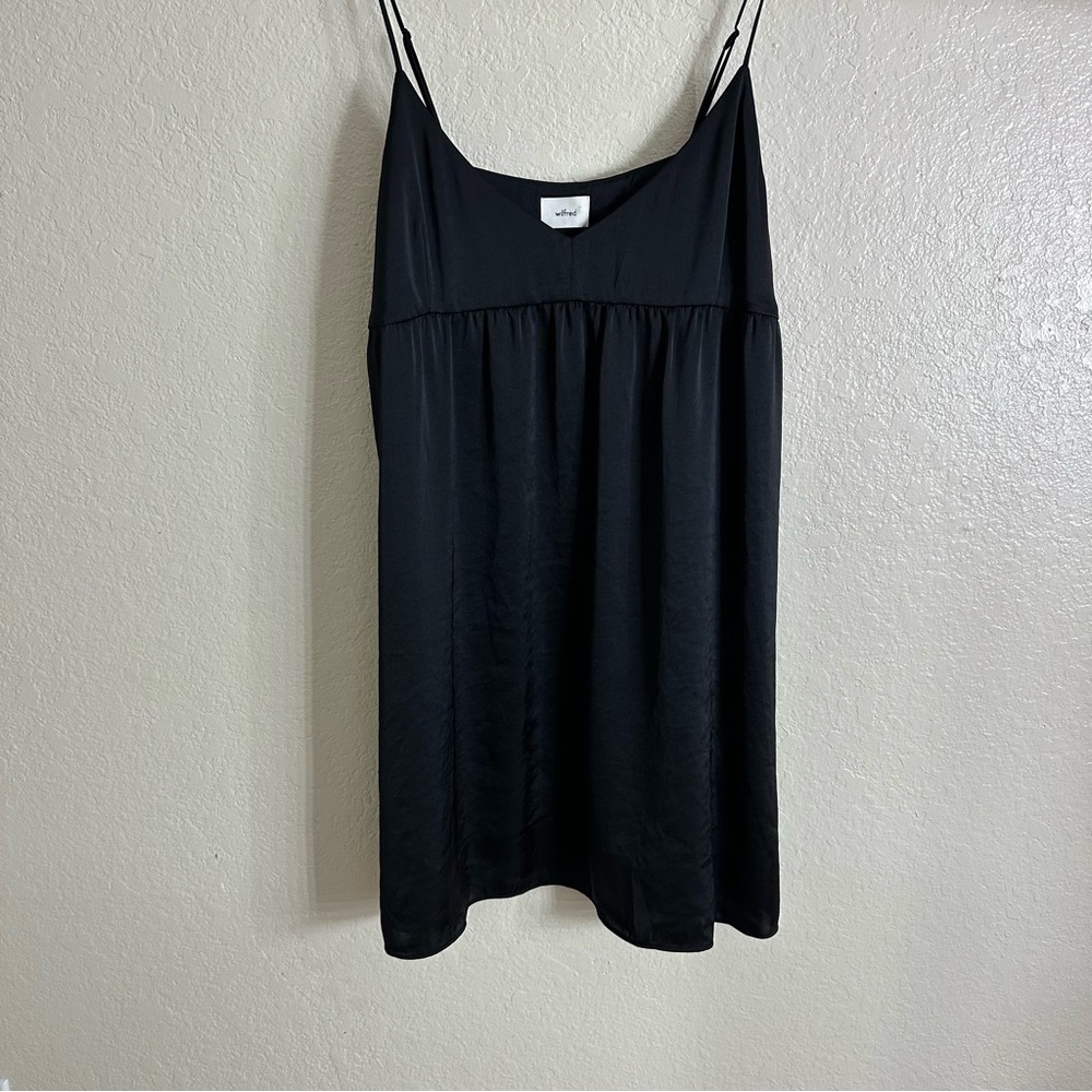 Wilfred Aritzia Lover Satin Mini babydoll dress size M - Picture 7 of 14